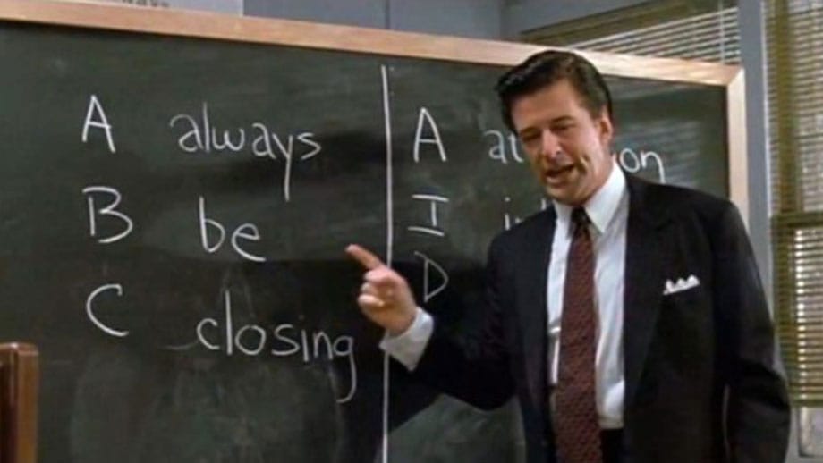 Alec Baldwin radí: "ABC. Always Be Closing."