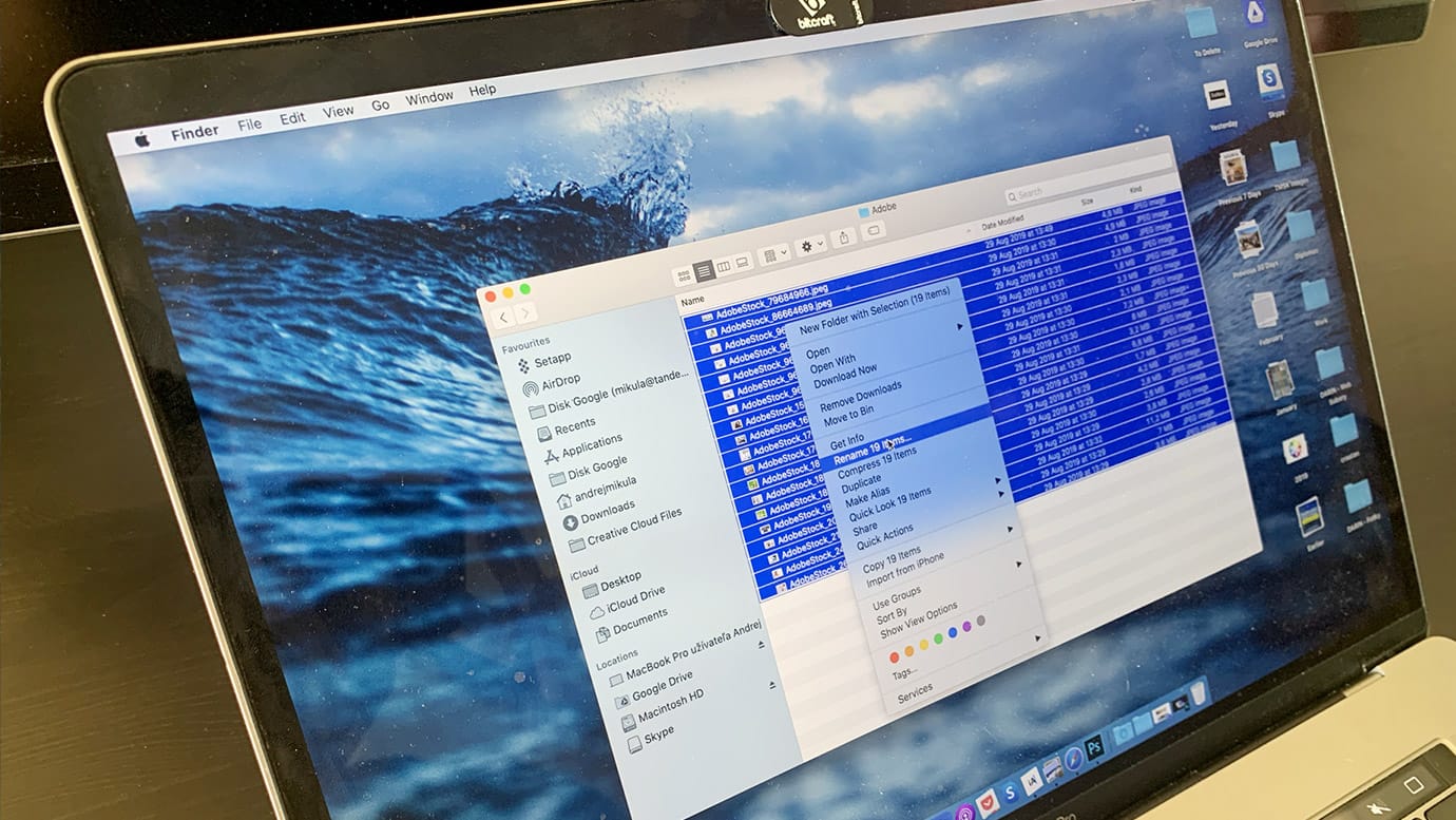 Ako hromadne premenovať súbory na Macu